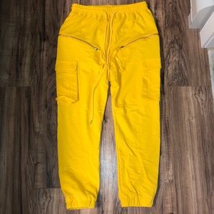 Yellow Zipper Joggers